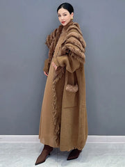 HEYFANCYSTYLE Plush Elegance Knitted Long Coat