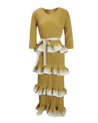 Luxe Tiered Ruffle Pleats Dress