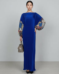 Luxe Plissé Kaftan Dress