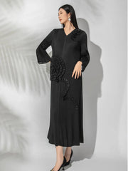 Elegant Plissé Floral Dress