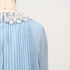 Formal Luxury Diamond Plissé Dress