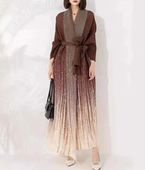 Luxury Pleated Travel Cardigan Coat