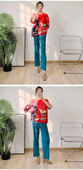 Truly Plissé Floral Blouse Top
