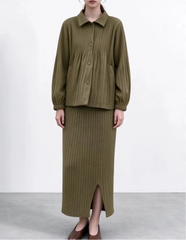Luxury Thick Plissé Skirt Set