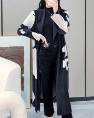 Luxury Plisse Belted Duster Coat