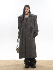 Haute Couture Long and Cropped 2-In-1 Zipper Detachable Trench Coat