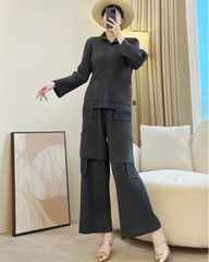 Luxury Plissé Trousers & Jacket