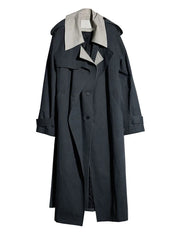 Luxury Oversized Two-Tone Trench Coat
