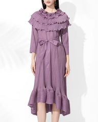Luxury Pleated Midi Dress