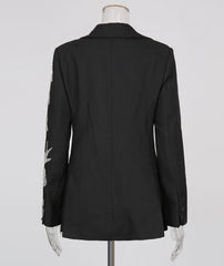 Sequin Applique Formal Blazer