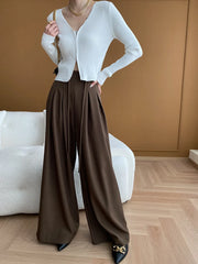 Luxe Wide-Leg High Waist Trousers