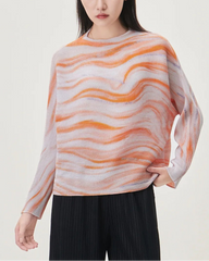 Luxury Micro-Pleated Knit Top
