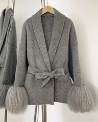 Luxury 70% Wool Fur Waist Coat