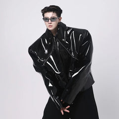 Men's Ren Zipper PU Leather Jacket