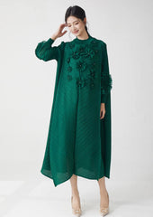 Luxe Pleated Dress with Sleeves