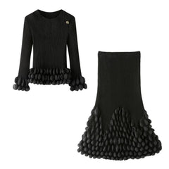 2 Piece Luxe Pleated Skirt Set