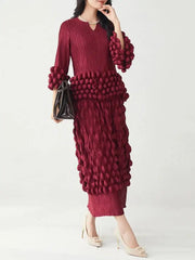 Luxury Bubble Pleat Skirt Set