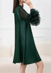 Luxury Pleated Tunic Dress