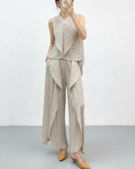 Luxury Plisse Pants Set