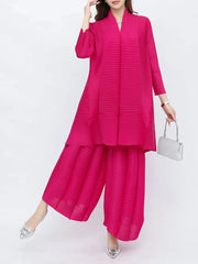 Luxe Pleated Tunic & Pant Set for Women