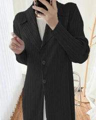Tailored Plisse Duster Coat