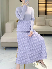 Bubble Plissé Skirt 2-Piece Set