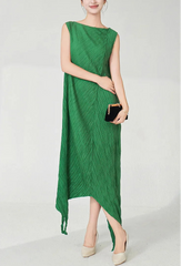 Plissé Sleeveless Dress