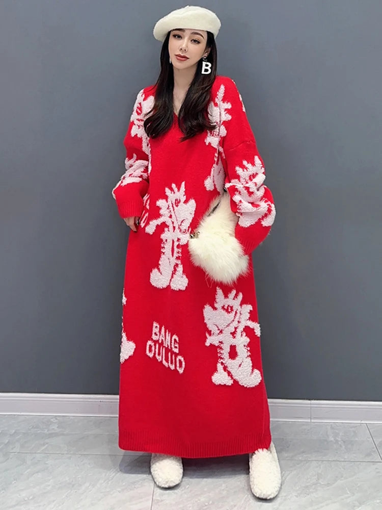 HEYFANCYSTYLE Kawaii Dragon Sweater Dress