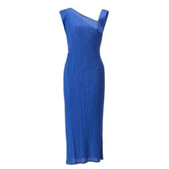 Luxury Asymmetric Pleated Dress