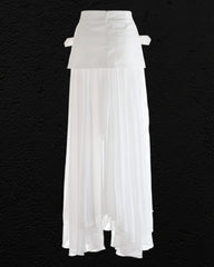 Luxury Buckle Tulle Long Skirt
