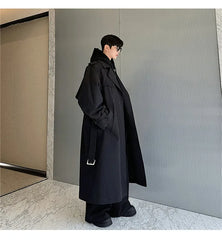 Men's Shoulder Padded Oversized Trench Coat | Luxury Streetwear