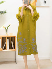 Premium Ruffled Pleats Dress