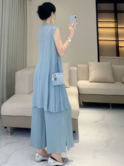 Truly Pleated Casual Pant Suit