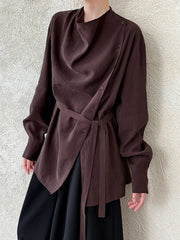 Luxury Draped Blouse Top