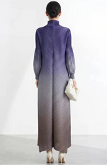 Luxury Plissé Long Sleeve Dress