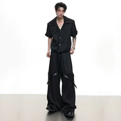 Men's Belted Wide Trousers & Top