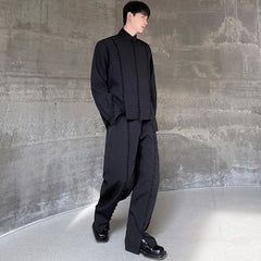 Men's Wide Leg Two-Piece Suit