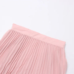 Luxury Ruffled Pleated Skirt Set