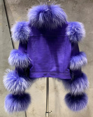 Couture Sheepskin & Fox Fur Coat