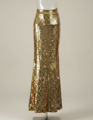 Luxury Sequin High-Waist Skirt