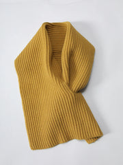 Quilted Collarless Jacket & Scarf