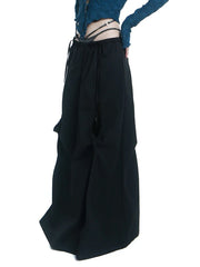 HEYFANCYSTYLE Oversized Retro Hollow Out Skirt