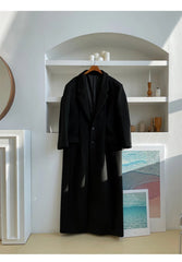 Men's Luxury Floor Length Long Wool Trench Coat