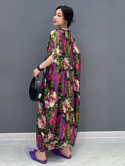 Classy Trendy Floral V-Neck Robe Maxi Dress