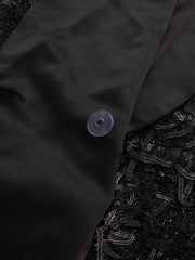 Luxury Sequin Feather Blazer