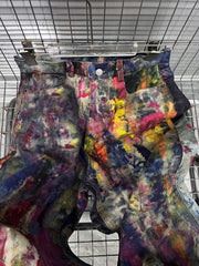 Women's Paint Splatter Wide-Leg Jeans