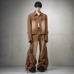 Men's Japanese Denim Wide-Leg Set