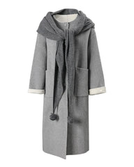 Elegant Double-Faced Wool Blend Coat