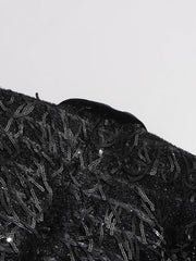 Luxury Sequin Feather Blazer