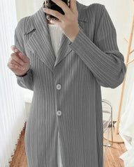 Tailored Plisse Duster Coat